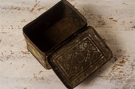 antique metal box|vintage metal boxes.